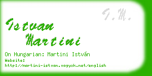 istvan martini business card